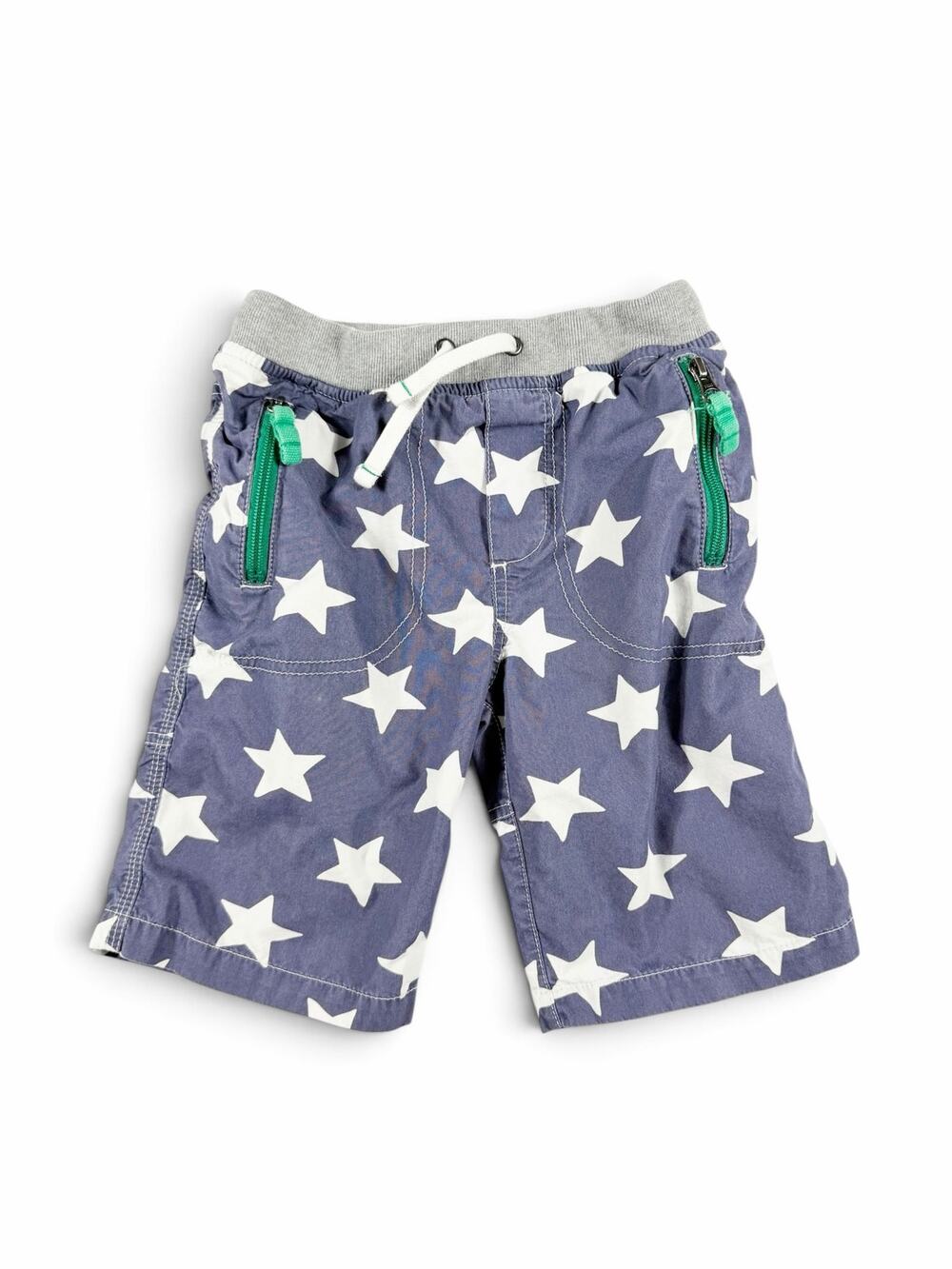 Mini Boden Techno Star Cargo Shorts Blue White Boys Size 8 year